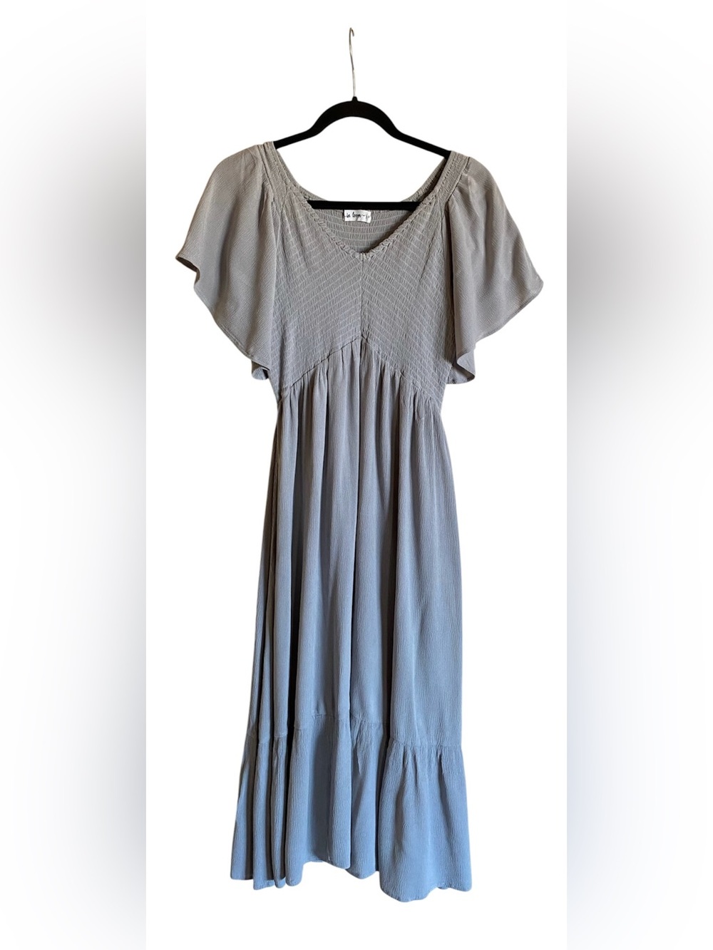Women’s IN LOOM Gray Smocked Dress Small